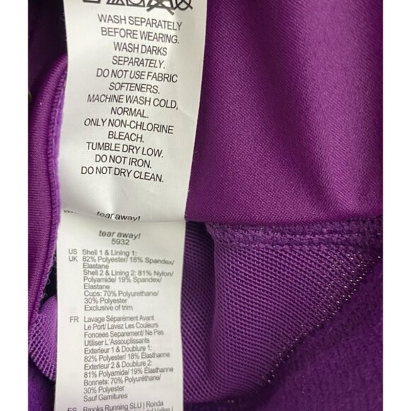 Brooks Fast Forward Mesh Crossback Size Small Violet Pullover Sports Bra - Picture 2 of 10